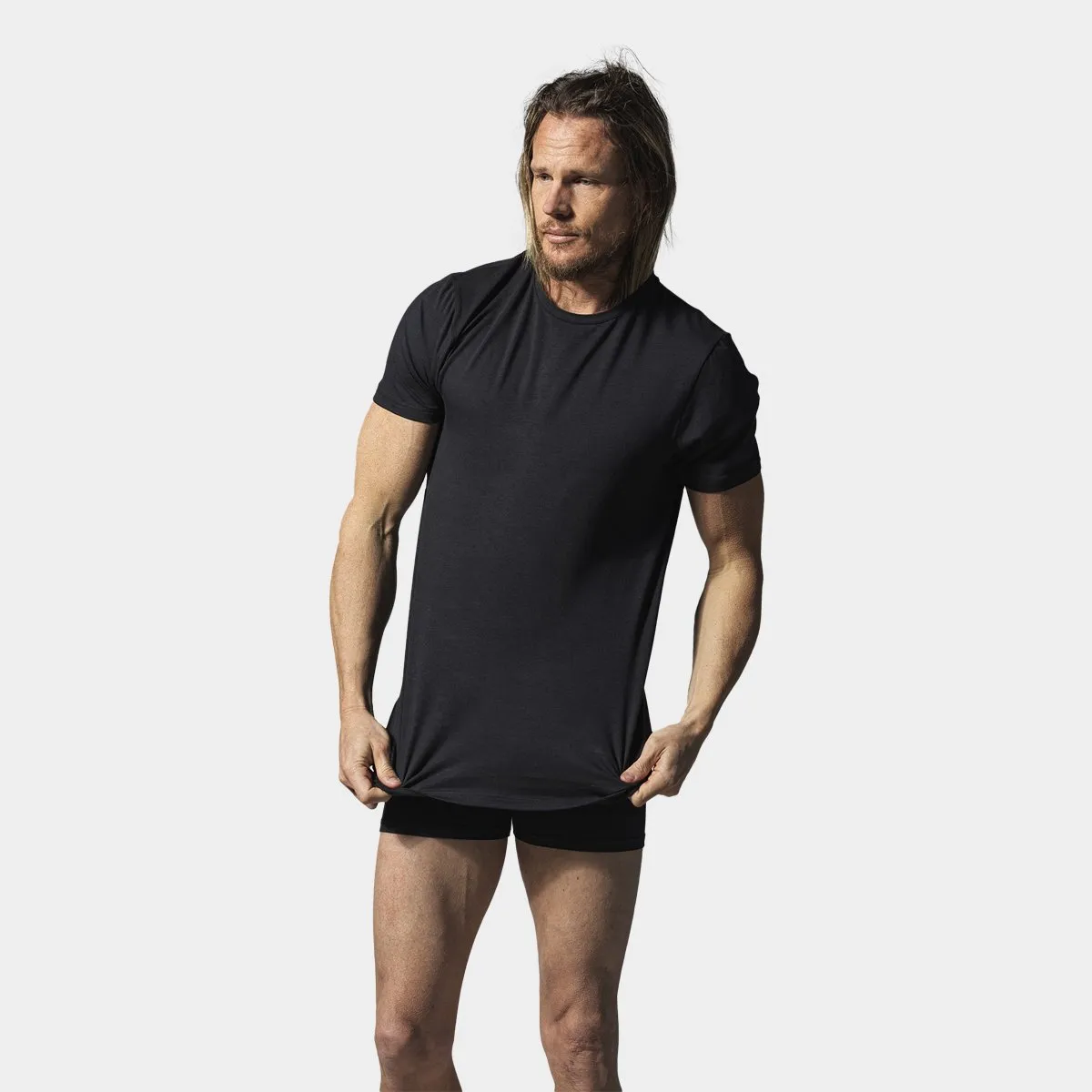 2 sorte bambus crew neck slim fit T-shirts