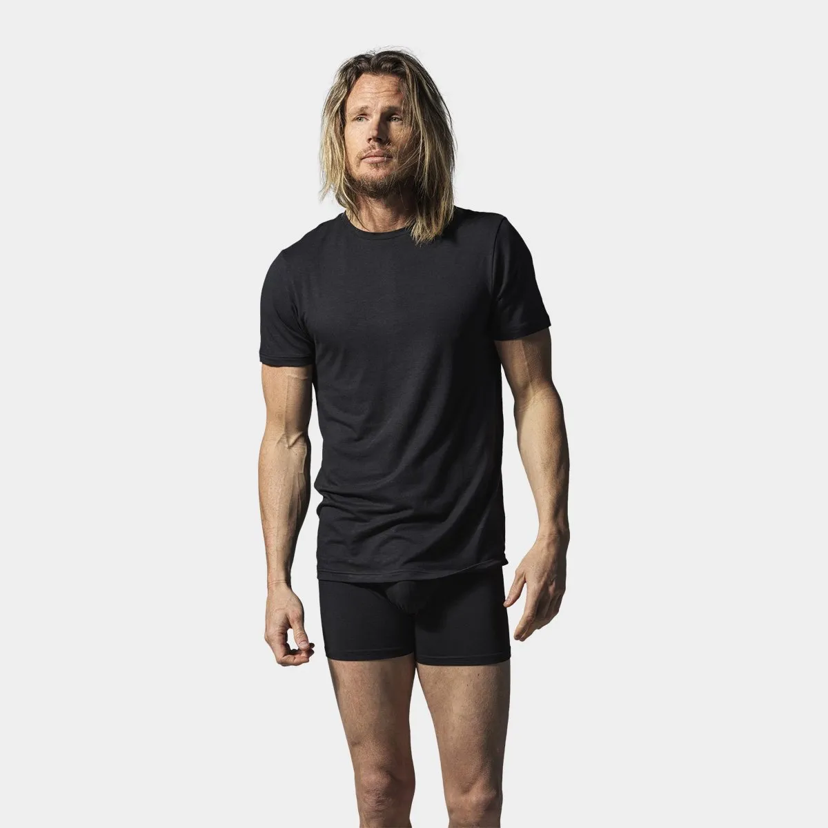 2 sorte bambus crew neck slim fit T-shirts