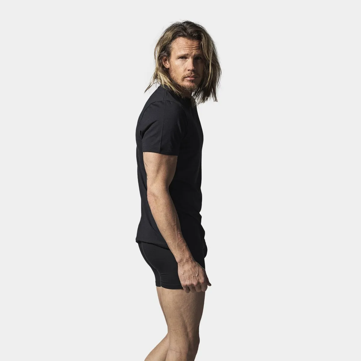 2 sorte bambus crew neck slim fit T-shirts