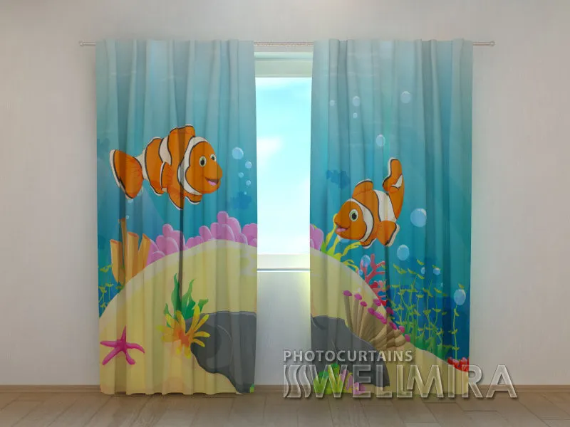 3D Curtain Clownfishes