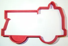 6x Fire Truck Fondant Cutter Cupcake Topper Size 1.75" USA FD909