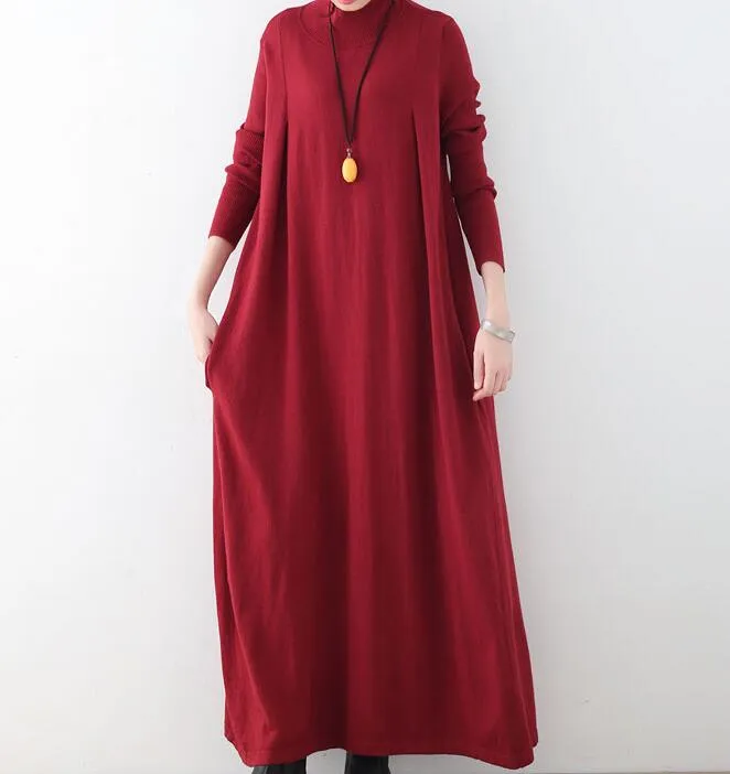 A-line Knit Long Women Dresses AMT962328