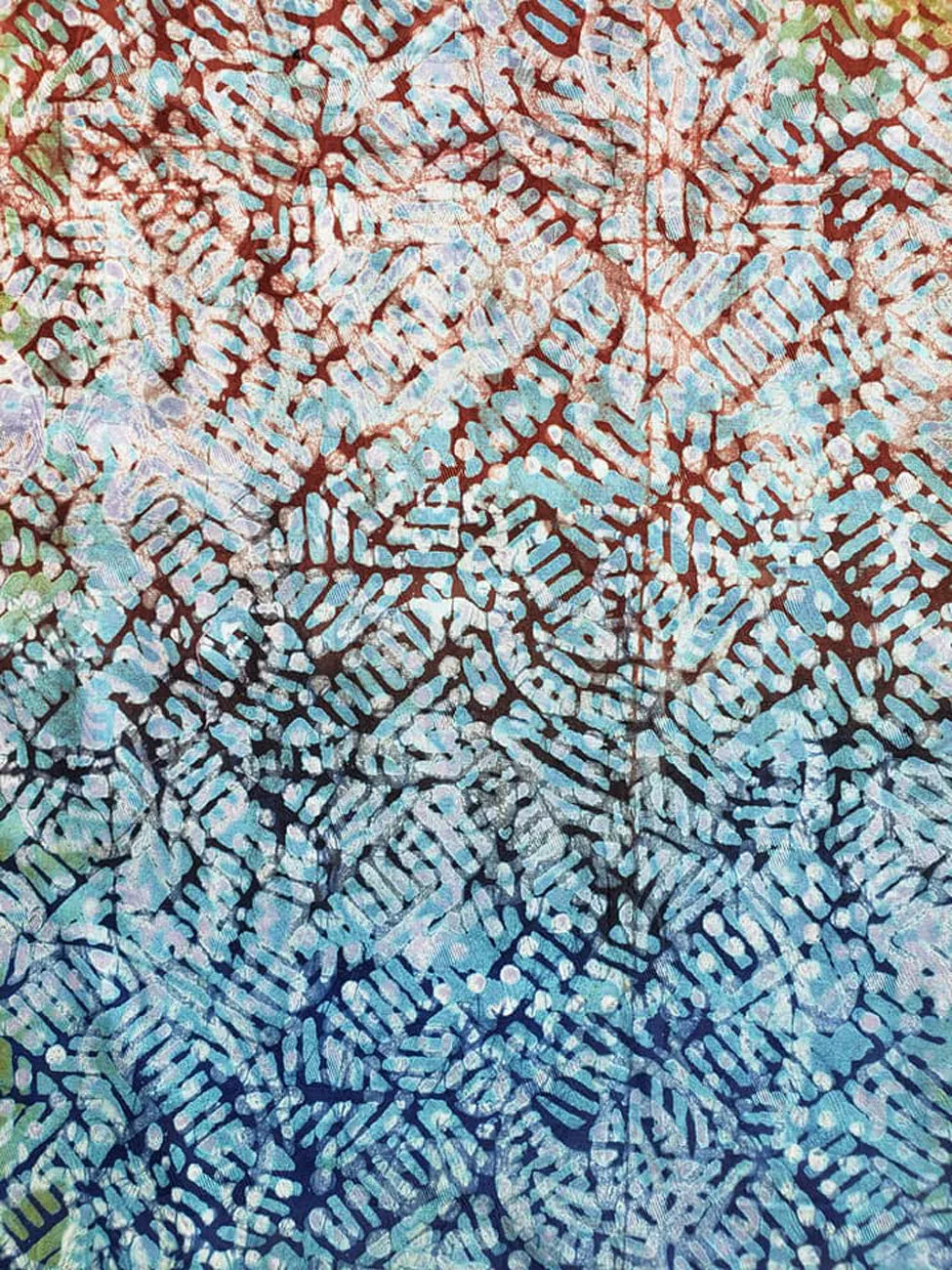 African Batik Cotton Large Scarf