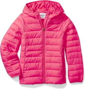 Amazon Essentials Girls and Toddlers' Lightweight Water-Resistant Packable Hooded Puffer Jacket