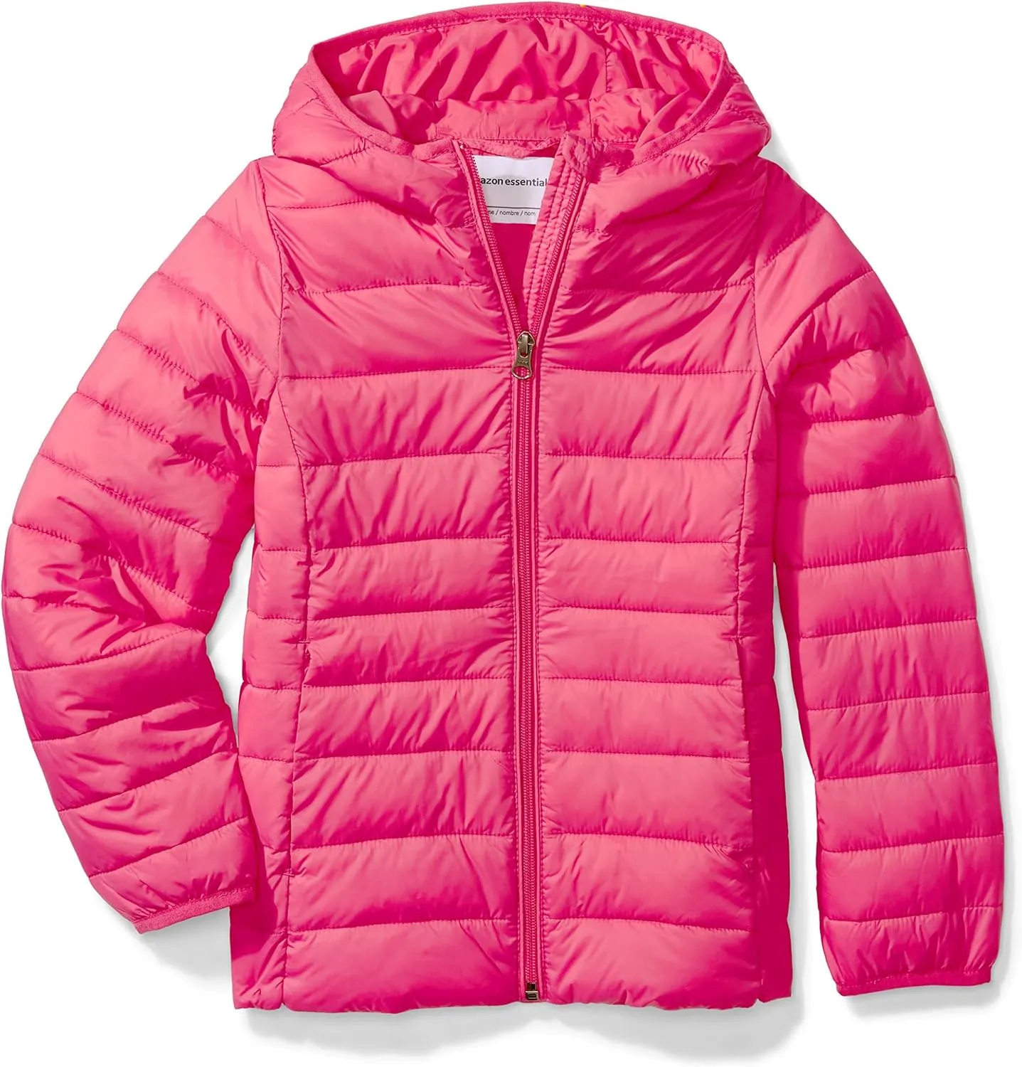 Amazon Essentials Girls and Toddlers' Lightweight Water-Resistant Packable Hooded Puffer Jacket