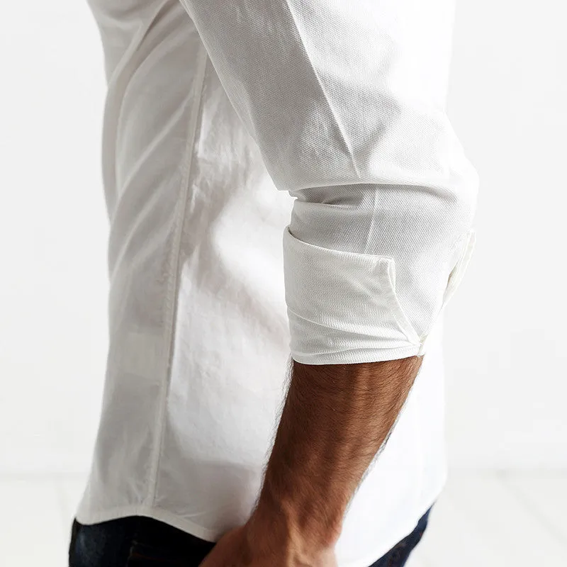 Autumn Male Noble Top Shirt Solid Full Sleeve Single-breasted Fashion Men Shirt.