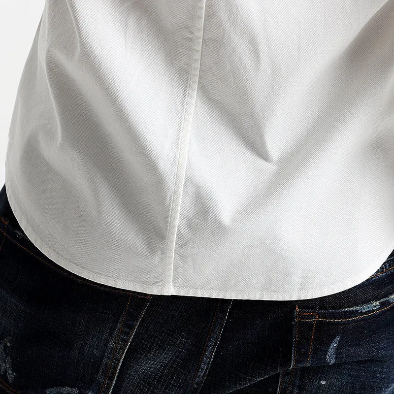 Autumn Male Noble Top Shirt Solid Full Sleeve Single-breasted Fashion Men Shirt.