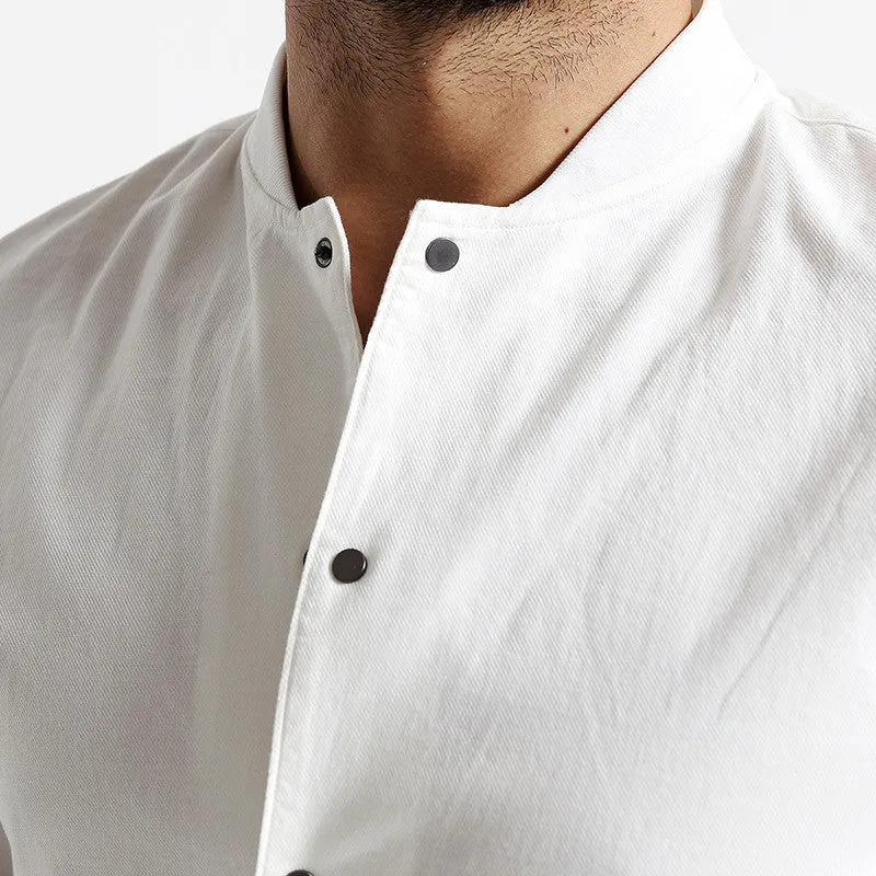 Autumn Male Noble Top Shirt Solid Full Sleeve Single-breasted Fashion Men Shirt.