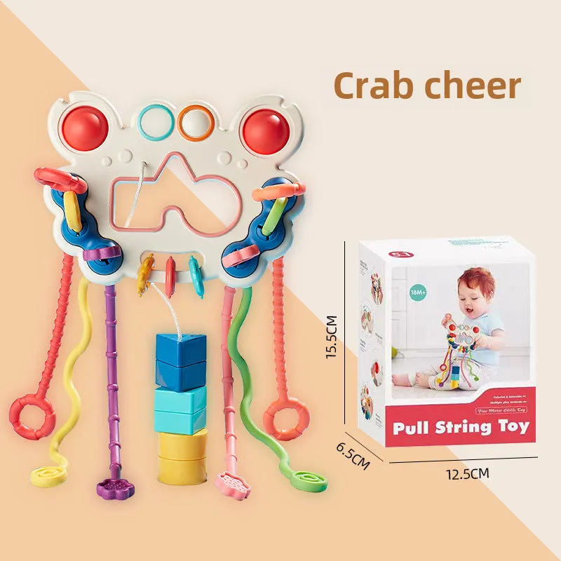 Baby fun lala music toy early education sensory baby can bite and press enlightenment soft rubber ufo spaceship gift