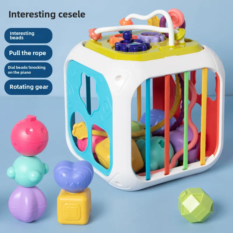 Baby fun lala music toy early education sensory baby can bite and press enlightenment soft rubber ufo spaceship gift