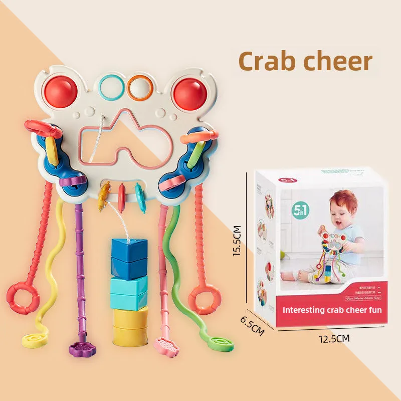 Baby fun lala music toy early education sensory baby can bite and press enlightenment soft rubber ufo spaceship gift
