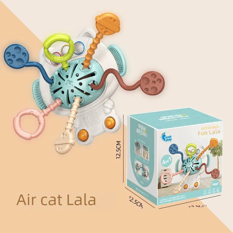 Baby fun lala music toy early education sensory baby can bite and press enlightenment soft rubber ufo spaceship gift