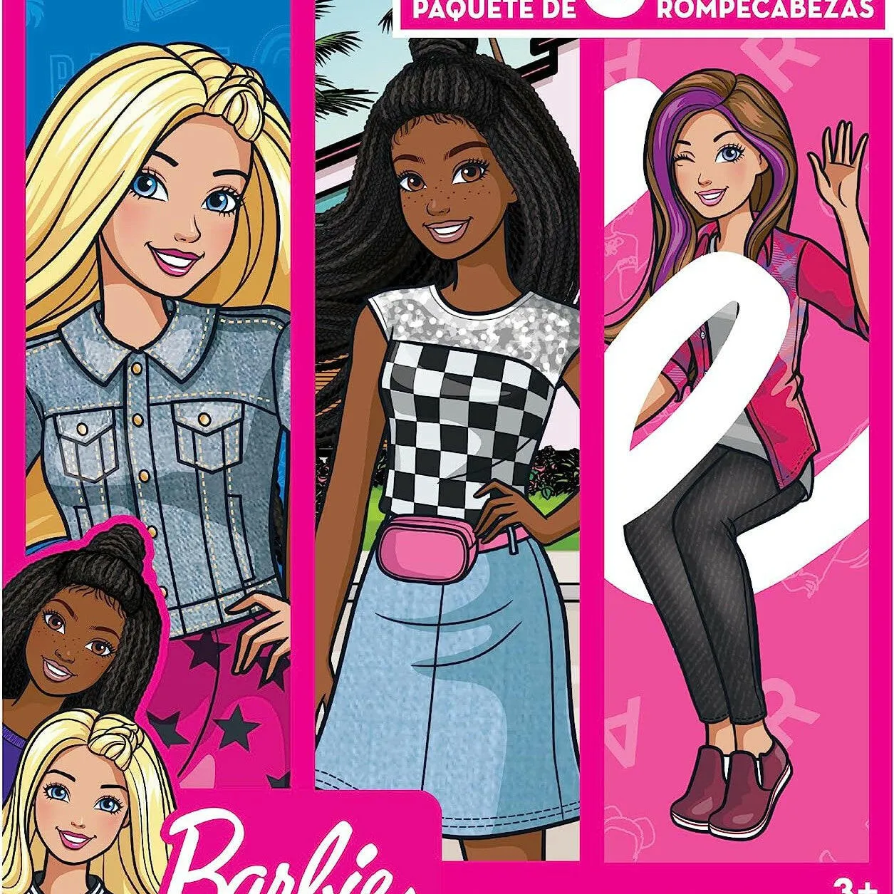 Barbie  3 in 1 Jigsaw Puzzles for Kids
