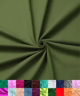Barcelonetta | Poly Cotton Fabric for Sewing | Broadcloth Fabric | by The Yard | 60" Wide Roll | Lightweight, Breathable | Lining, Home Textile, Skirts, Tote Bags (Olive, 5 Yard)