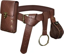 Belt Pouch Waist Bag, Fanny Pack Steampunk Phone Holder Womens Mens for Medieval Renaissance Costume Cosplay Accessories