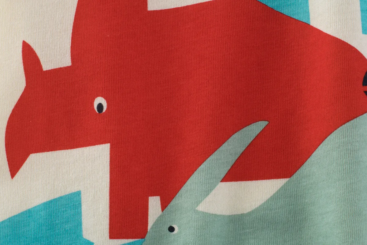 Boys' Dinosaur Cartoon Short Sleeve T-Shirt