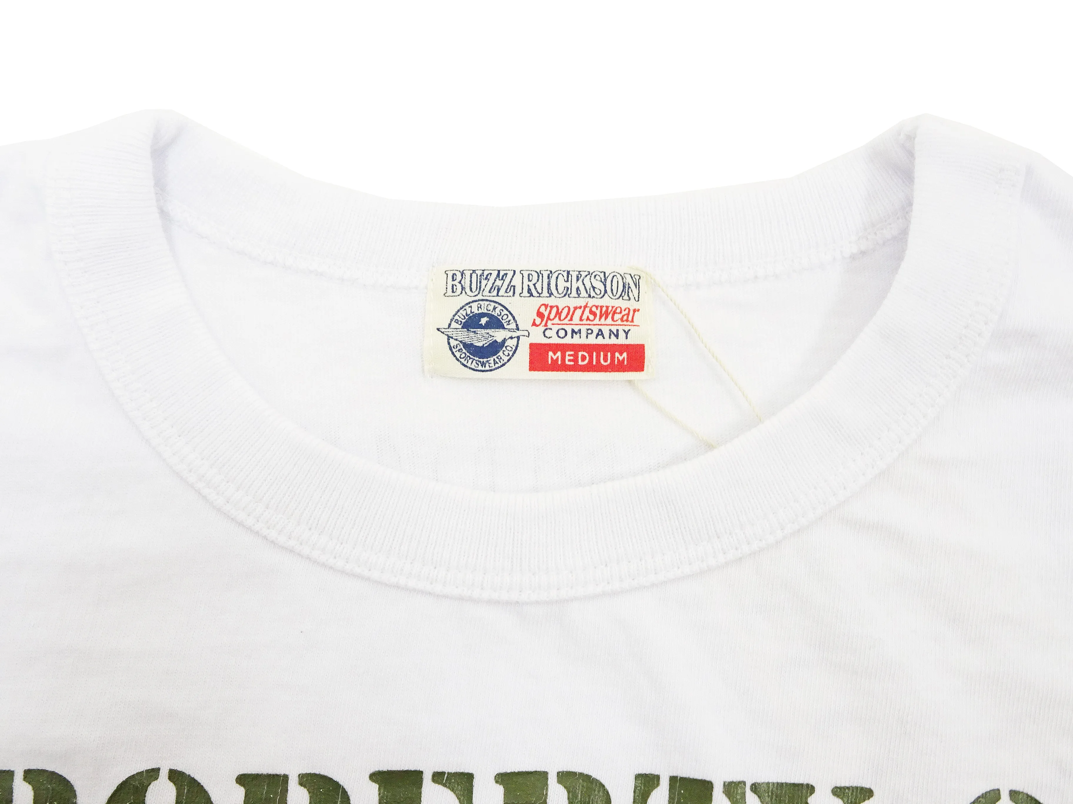 Buzz Rickson T-shirt Men's U.S. Army Athletic Department Military Graphic Short Sleeve Loopwheeled Tee BR79348 101 White