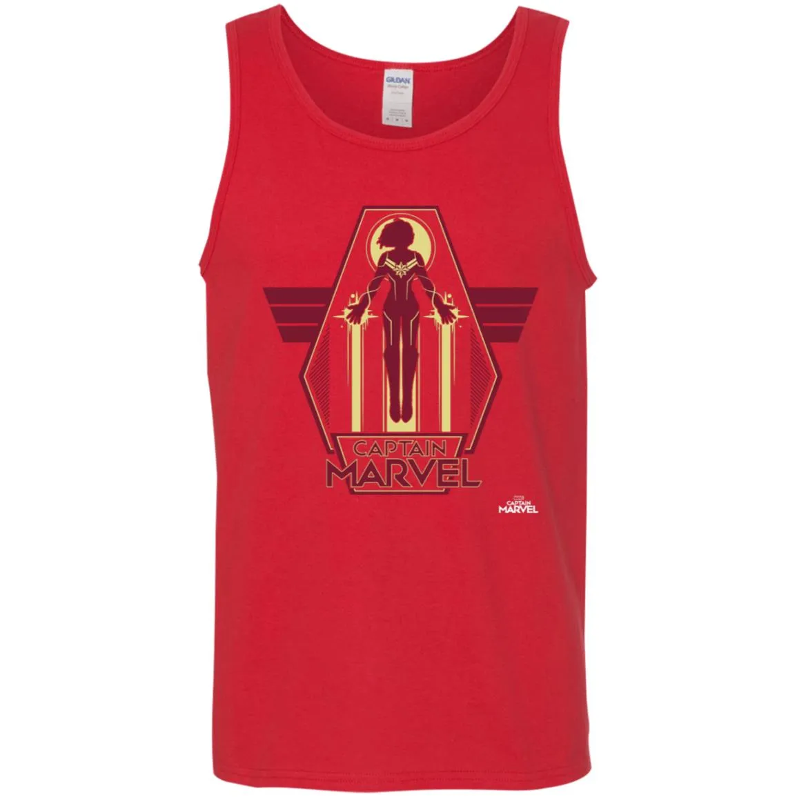 Captain Marvel Red Yellow Flight Powers Men Cotton Tank