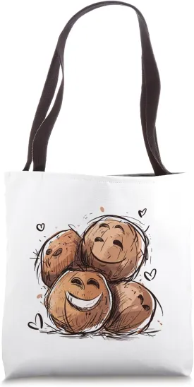 Cartoon Coconut I Kids Coconut Tote Bag