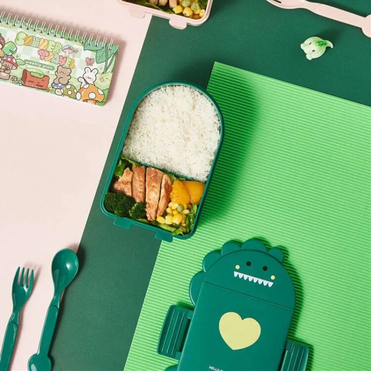 Cartoon Dinosaur Snack Box | Green