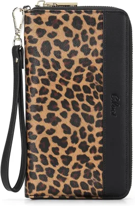 CLUCI Womens Wallet RFID Bifold Wristlet Large