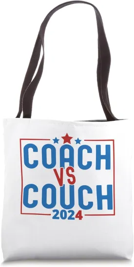 Coach Vs Couch Shirts 2024 Election Funny Vice President Tote Bag