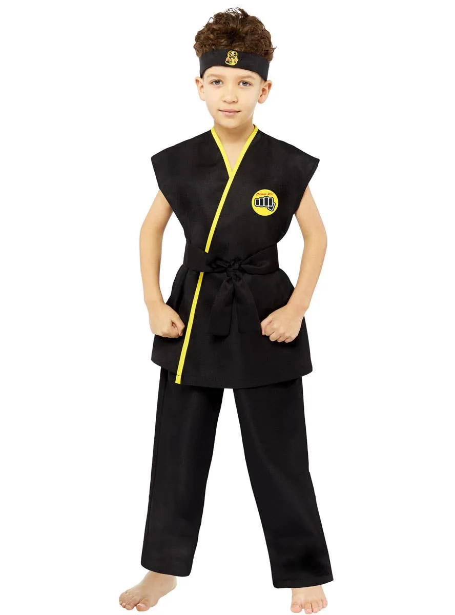 Cobra Kai Boys Black Karate Gi Costume
