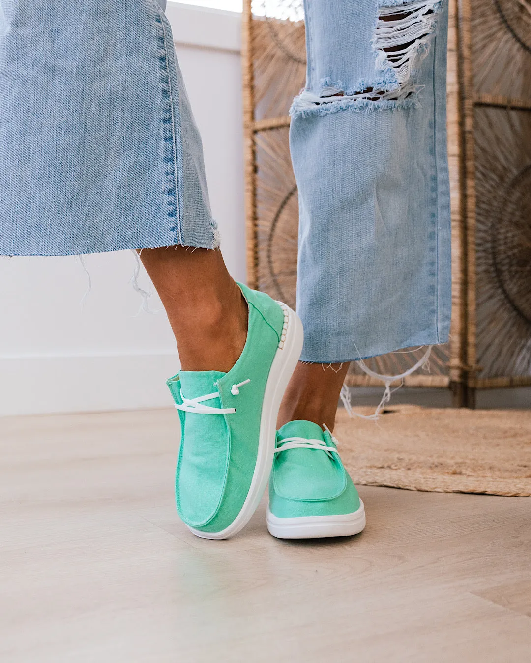 Corkys Kayak 2 Slip On - Neon Mint Green FINAL SALE