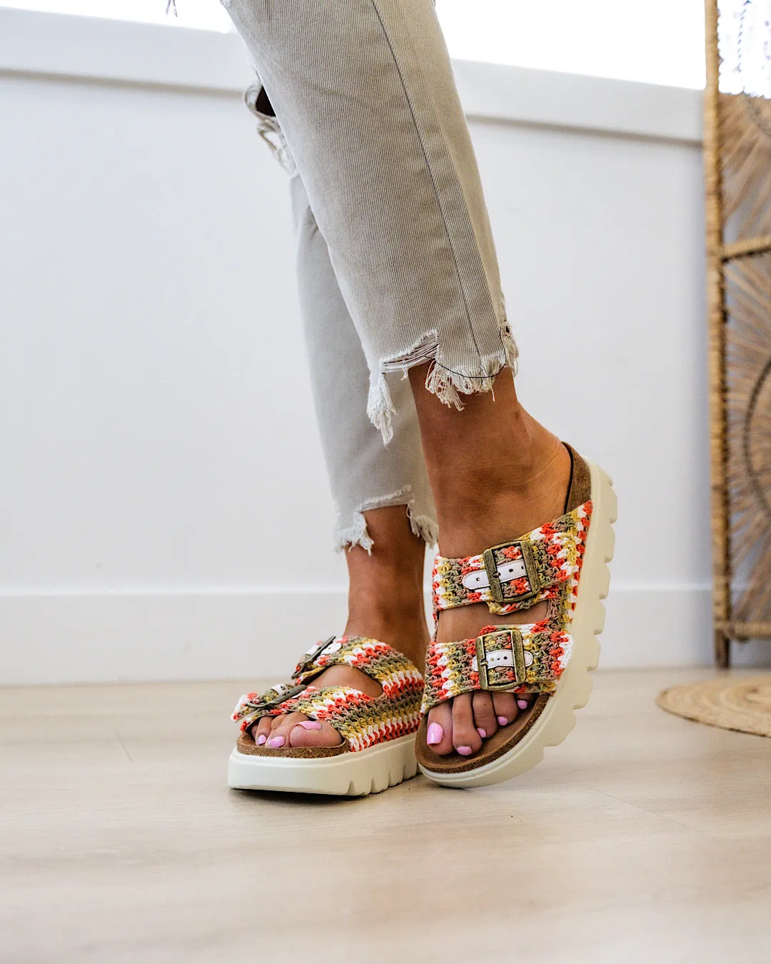 Corkys Rumor Has It Sandals - Natural Multi FINAL SALE