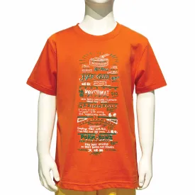 Dim Sum Menu Kids T-shirt, Orange