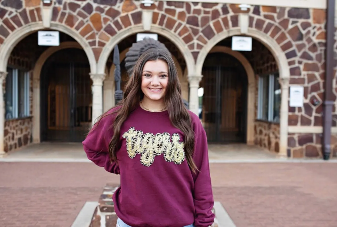 Double Stacked Cursive Team Name Spirit Shirt or Sweatshirt - 2021