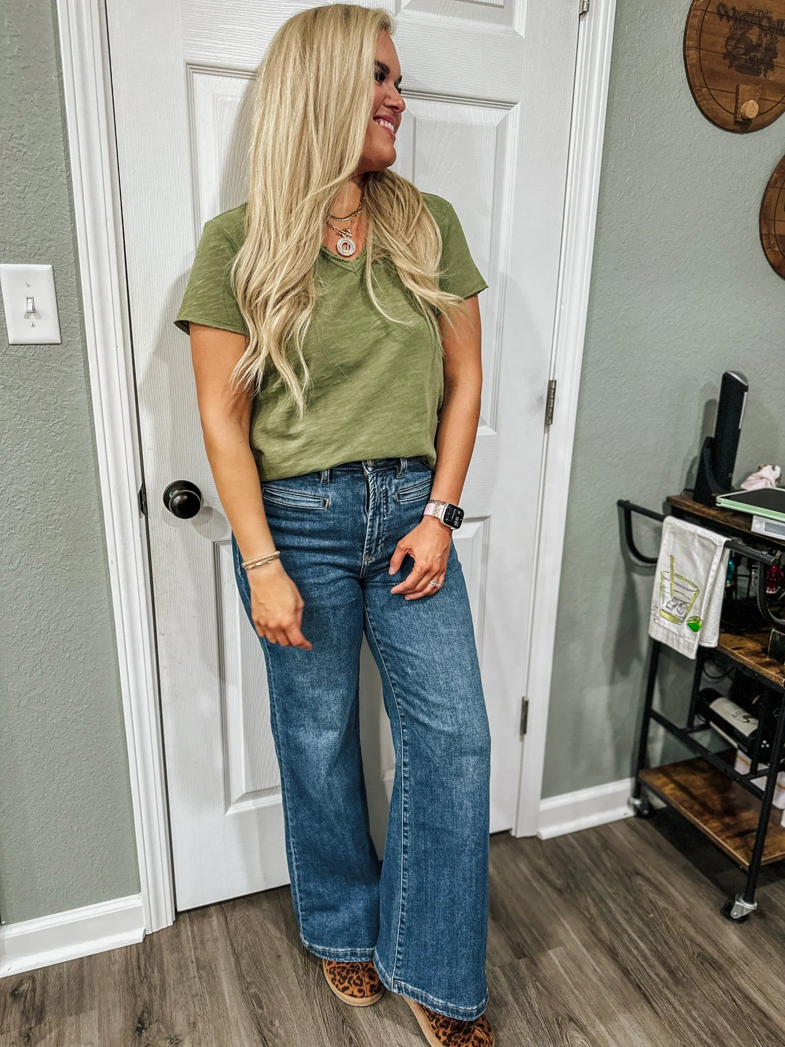 Fiona Super High Rise Wide Leg Jean Tempo