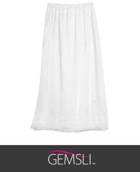 Gemsli HK300 Nylon Half Slip with Lace White