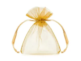 Gold Organza Bags 7.5 X10cm Pack of 10