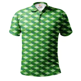 Green Geometrix - Boys' Polo