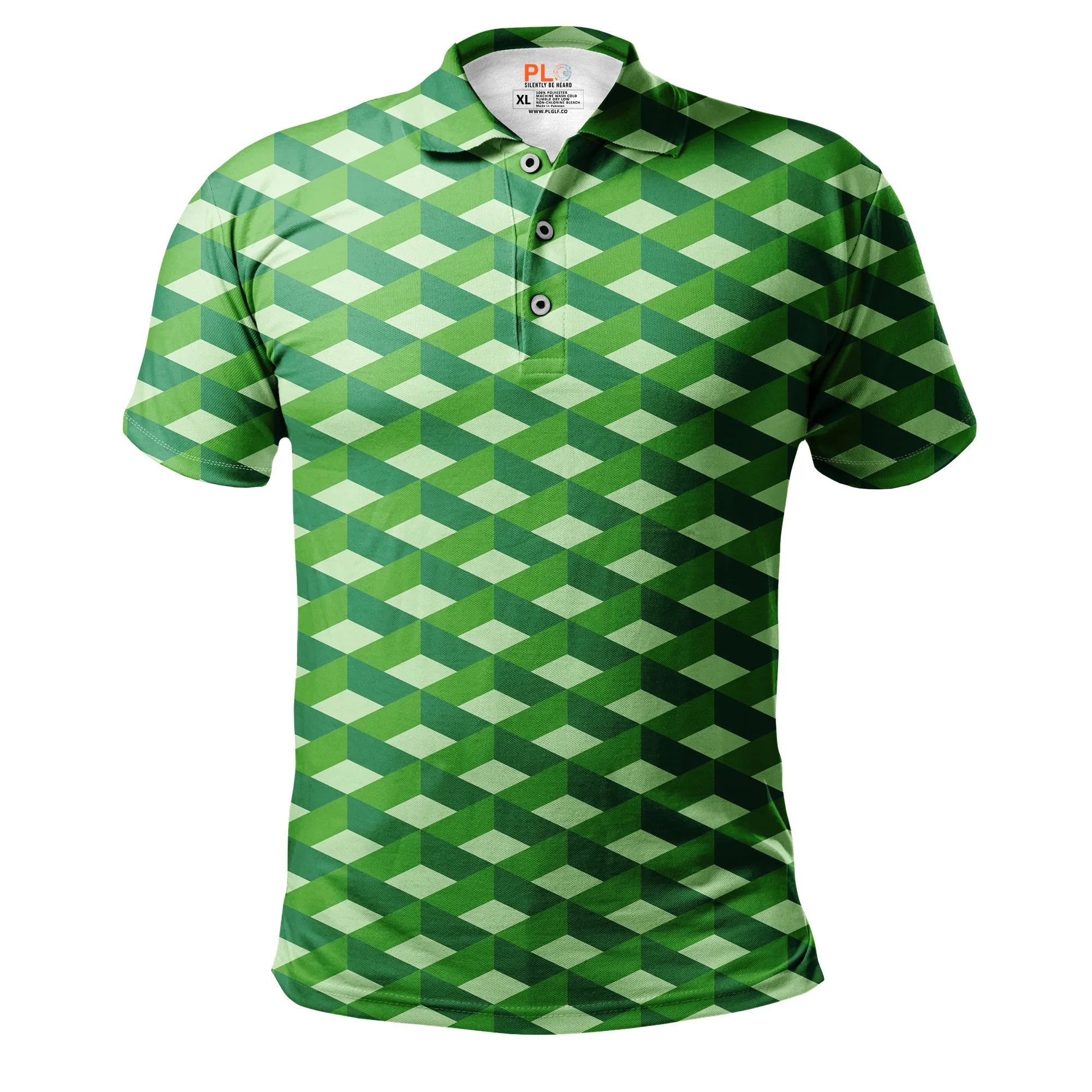 Green Geometrix - Boys' Polo