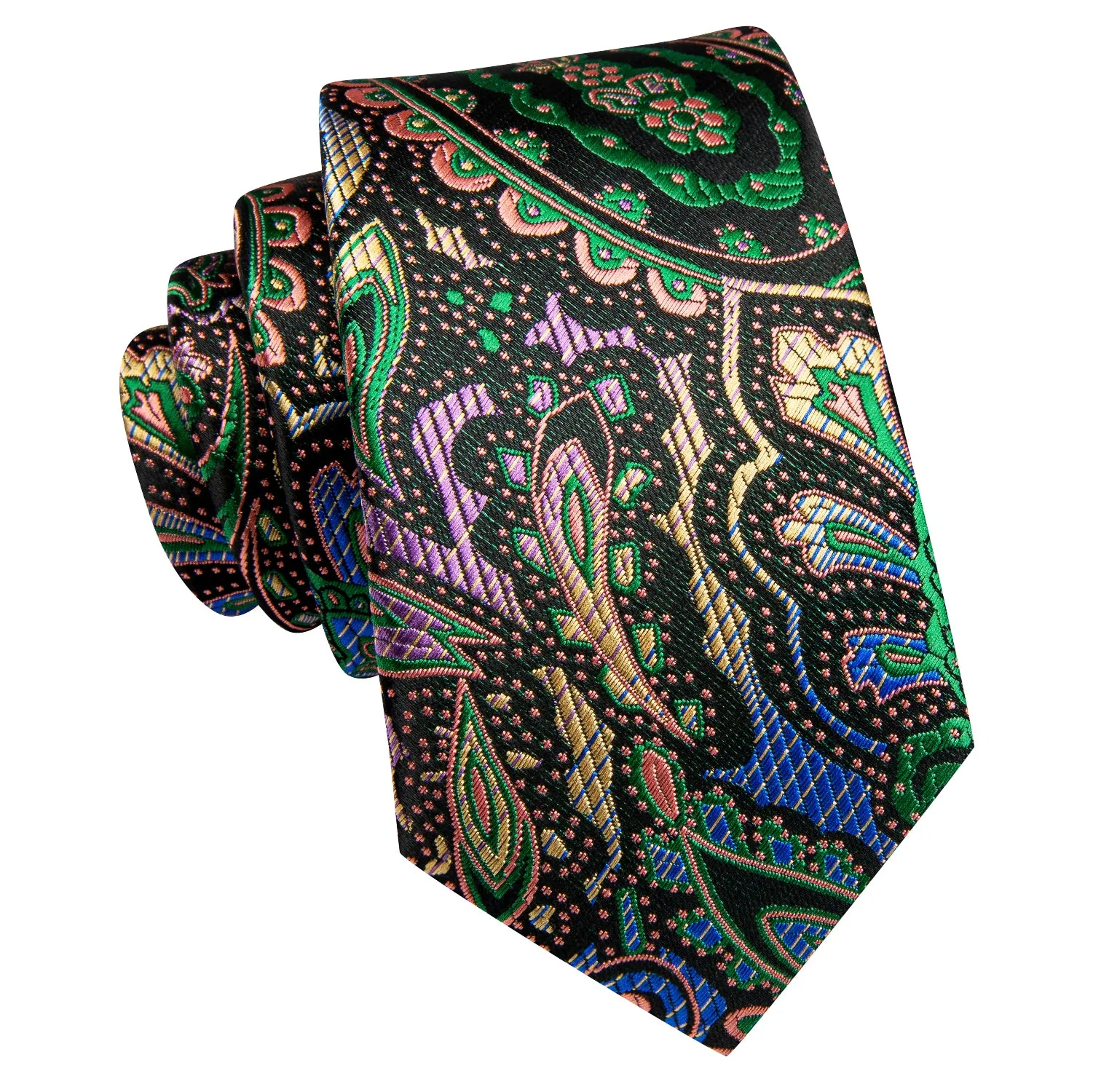 Green Paisley Children's Tie Pocket Square