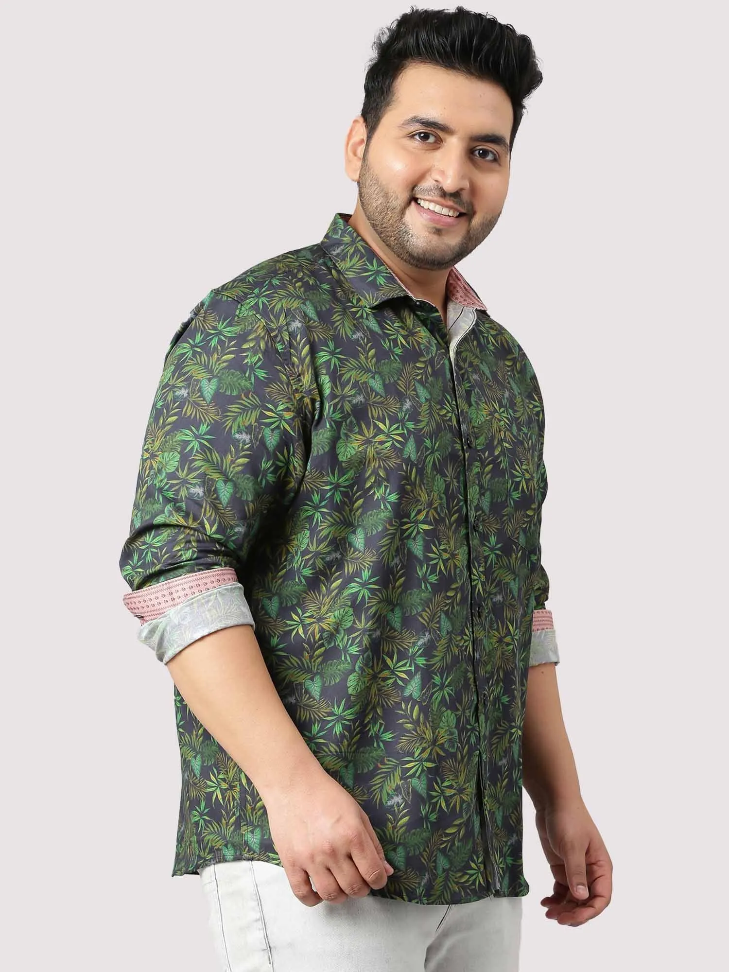 Greenleaf Cotton Digital Printed Shirt Men's Plus Size