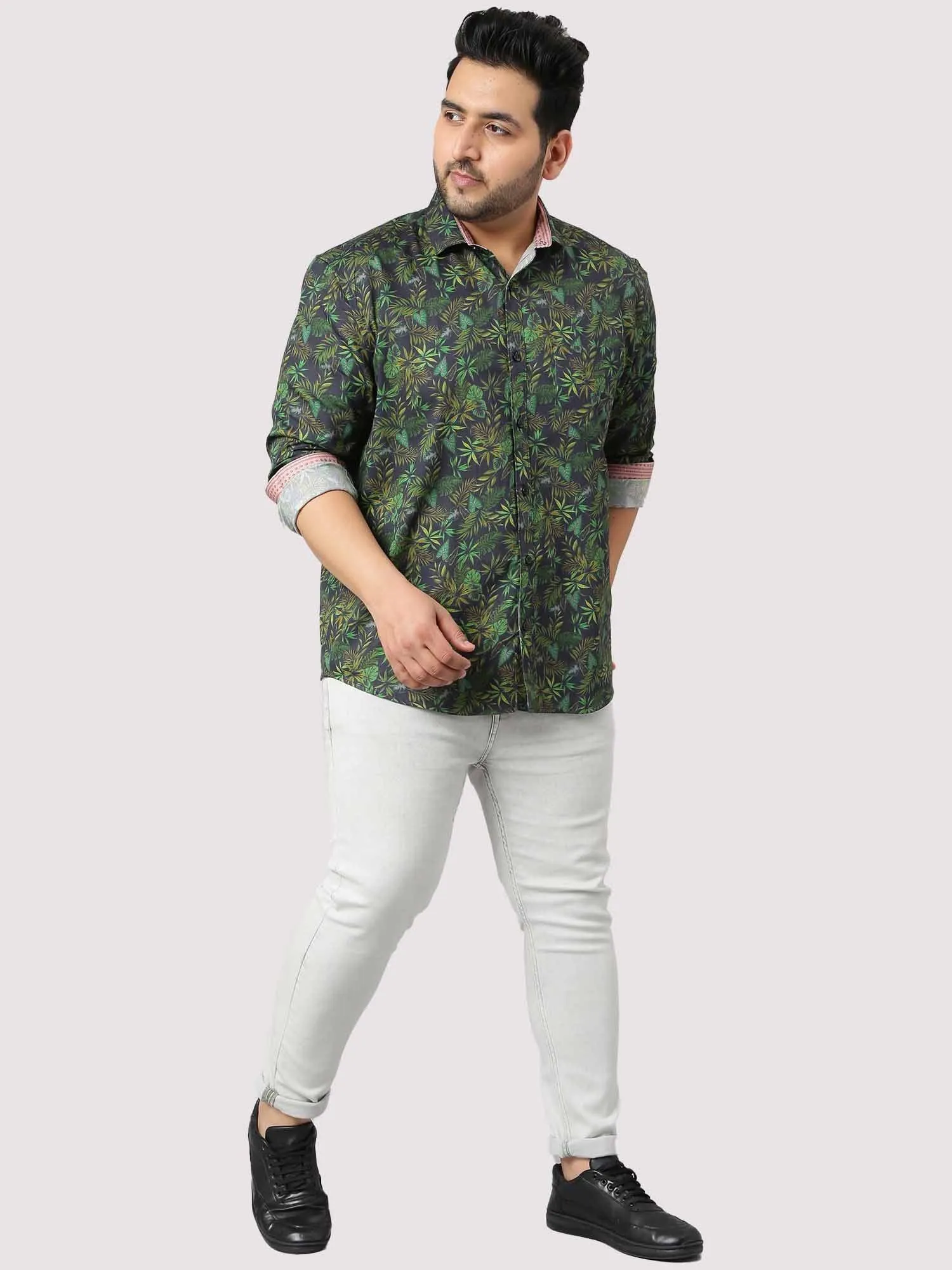 Greenleaf Cotton Digital Printed Shirt Men's Plus Size