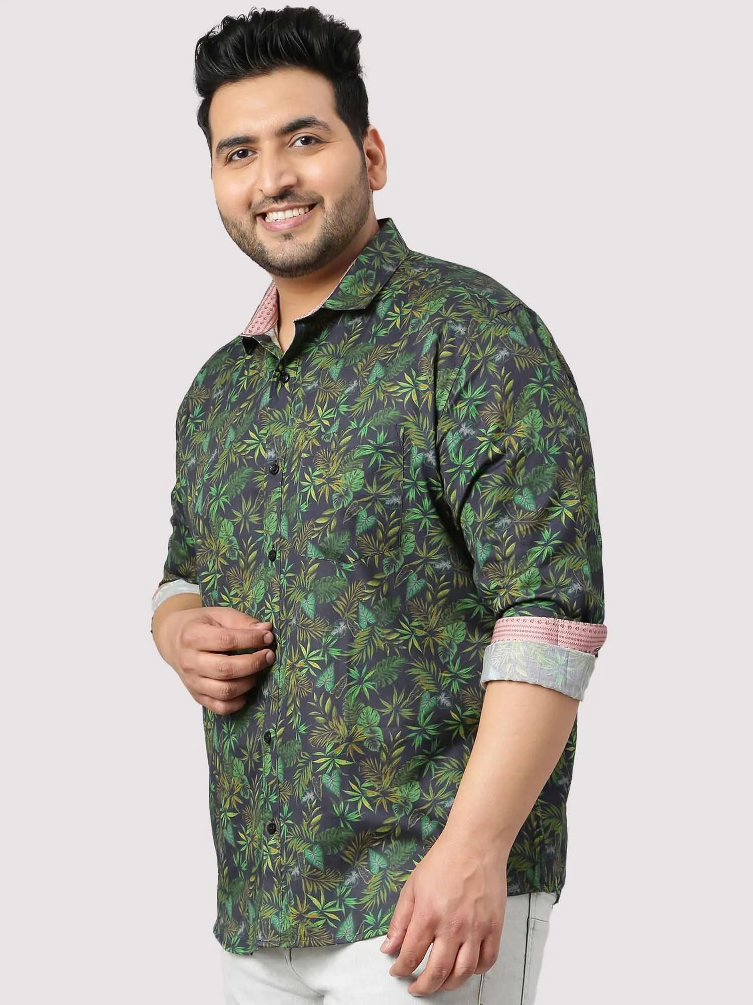 Greenleaf Cotton Digital Printed Shirt Men's Plus Size