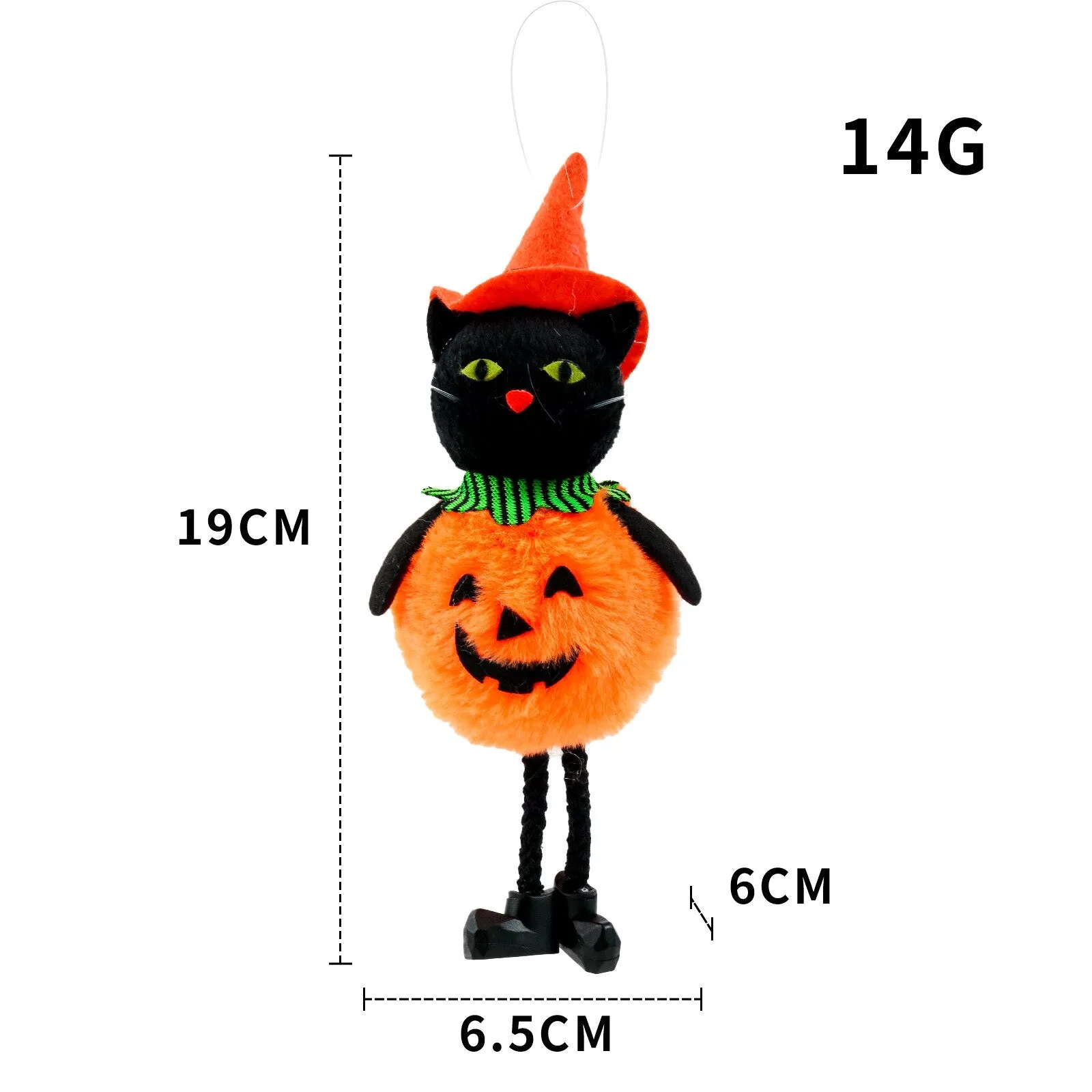 Halloween Doll Bar Pumpkin Ghost Witch Black Cat Pendant Scary Halloween Kids Gift Happy Halloween Party Decor for Home