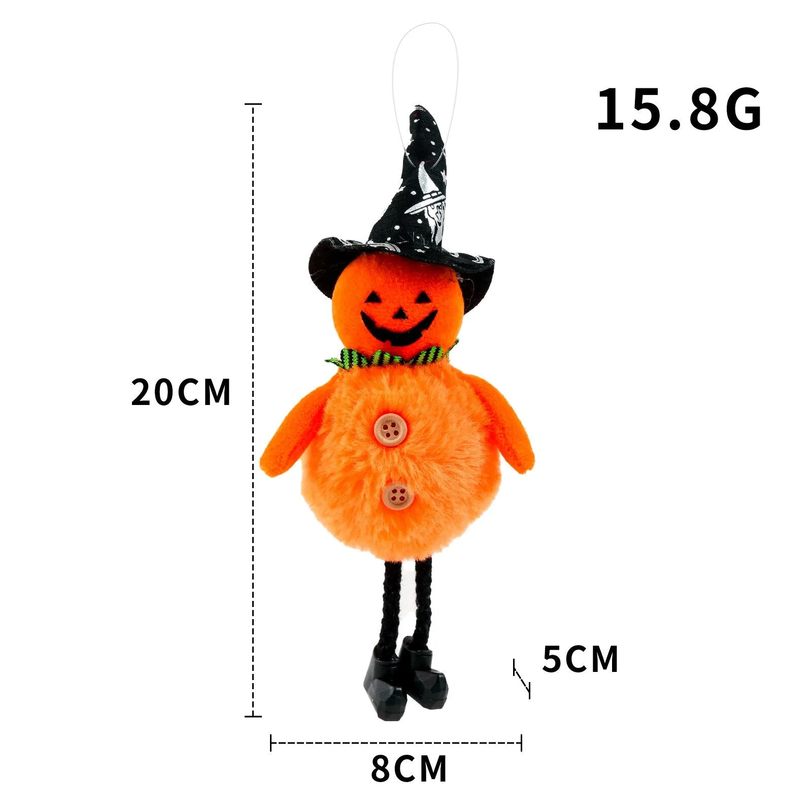 Halloween Doll Bar Pumpkin Ghost Witch Black Cat Pendant Scary Halloween Kids Gift Happy Halloween Party Decor for Home