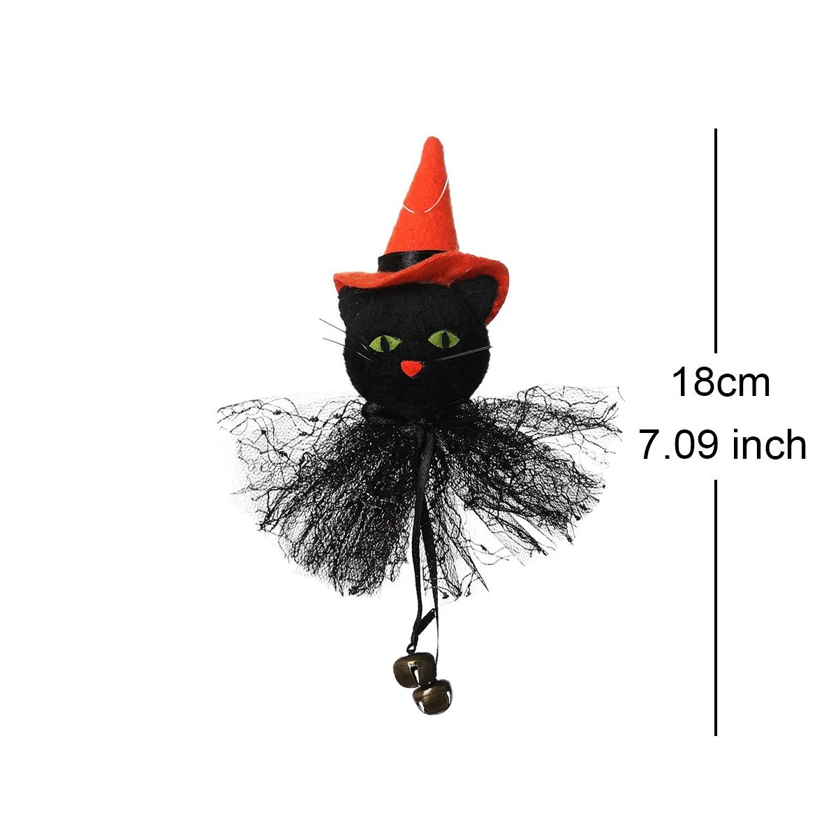 Halloween Doll Bar Pumpkin Ghost Witch Black Cat Pendant Scary Halloween Kids Gift Happy Halloween Party Decor for Home