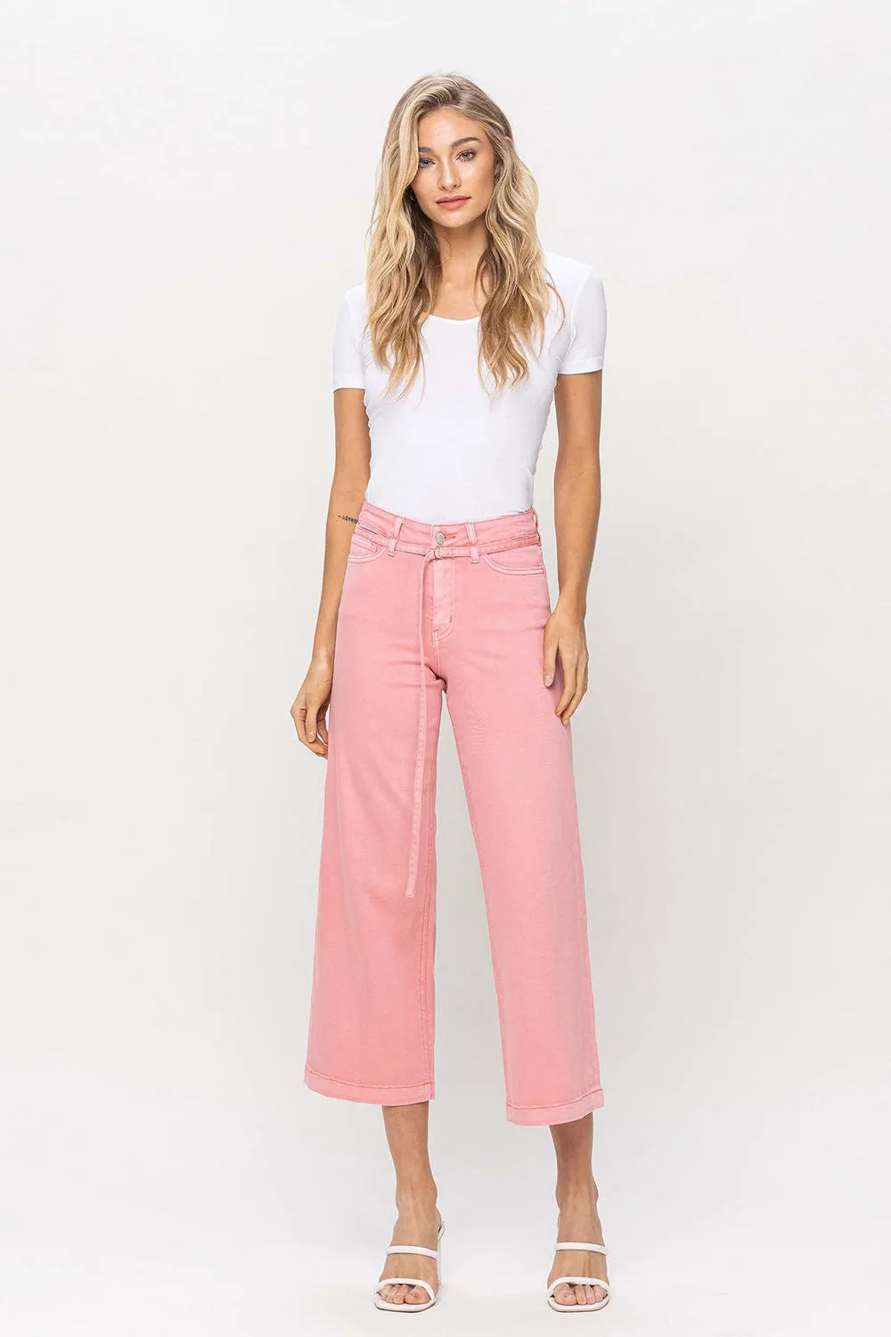 Hi Rise w Belt - Blush