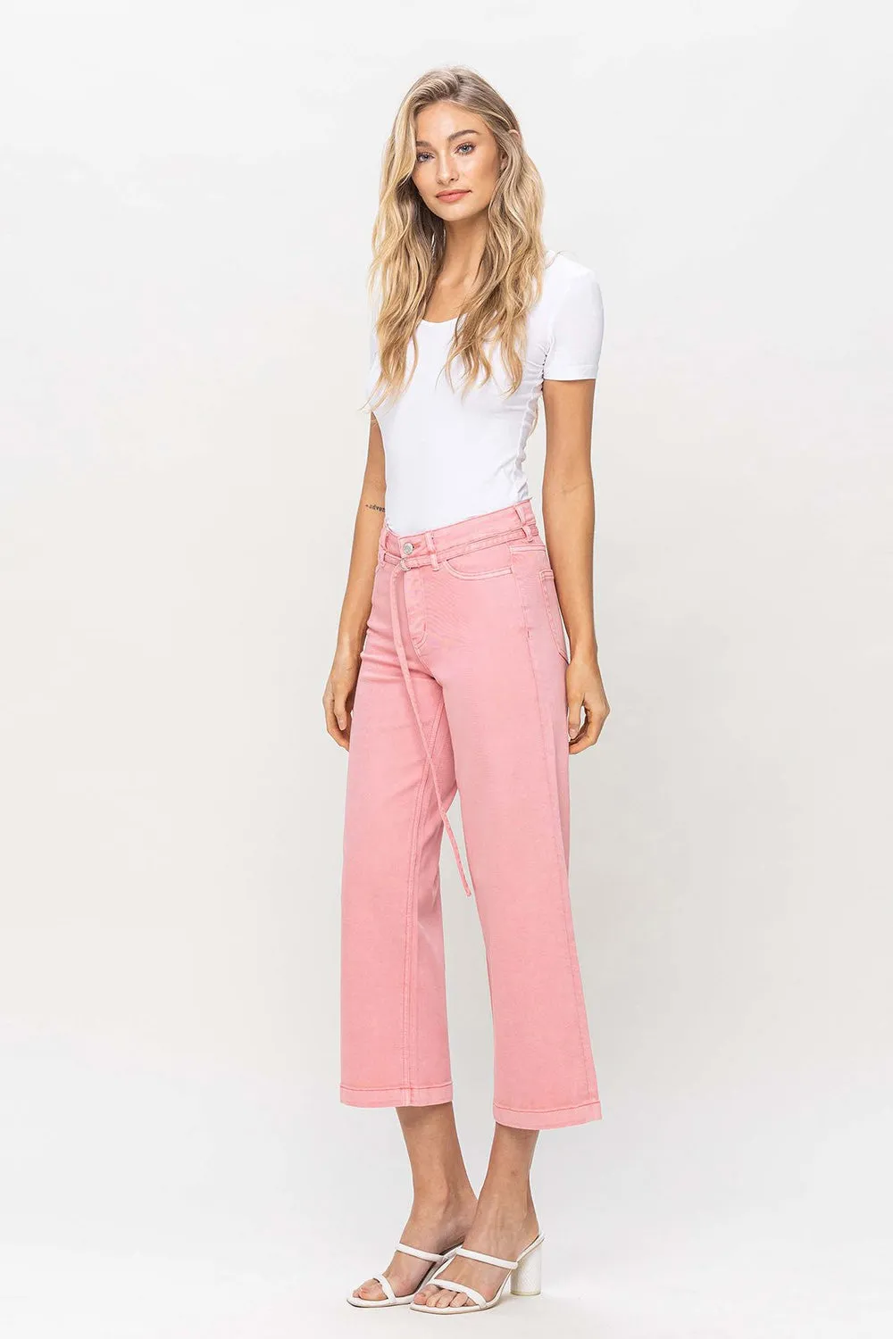 Hi Rise w Belt - Blush