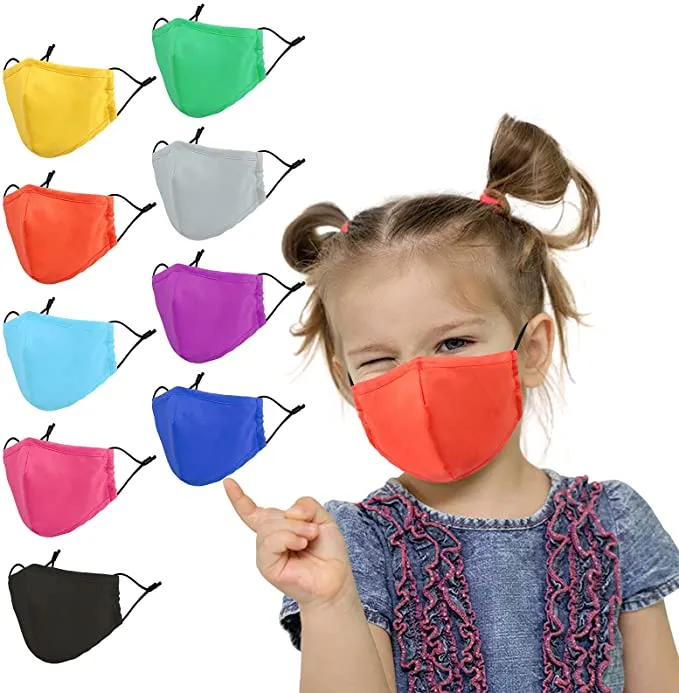 ITEM# 0015   Kids Cloth Face Masks Washable Reusable, 9 Pack Children Face Masks