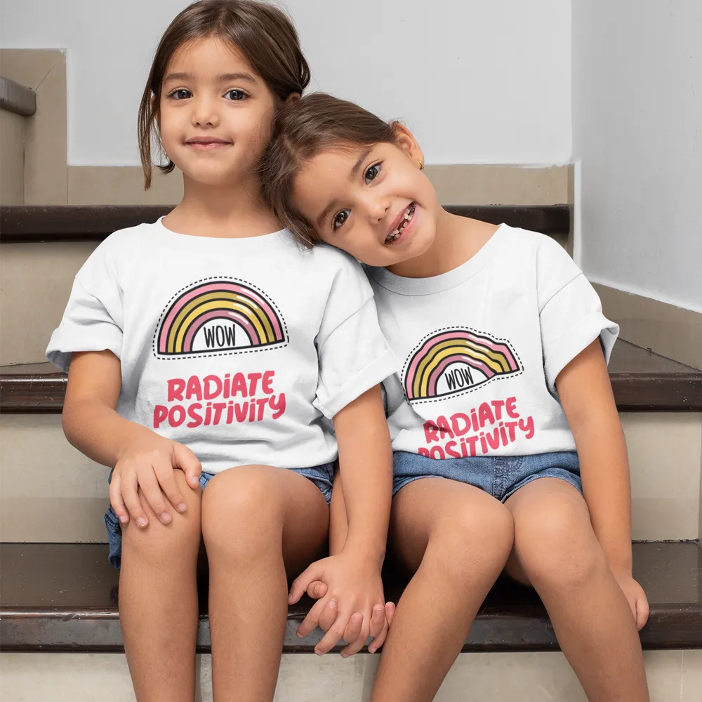 Kids Girls Radiate Positivity T-Shirt