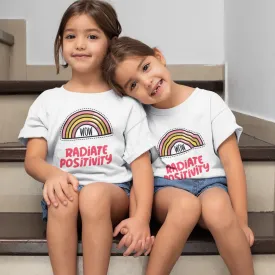 Kids Girls Radiate Positivity T-Shirt