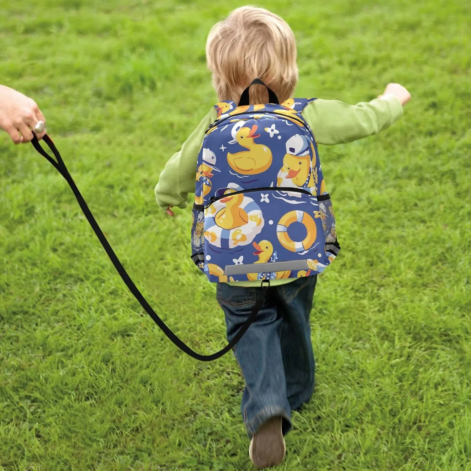 KLL Mini Toddler Girl Backpack Yellow Duck Cartoon Mini Travel Outdoor Daypack Bookbag for Primary School