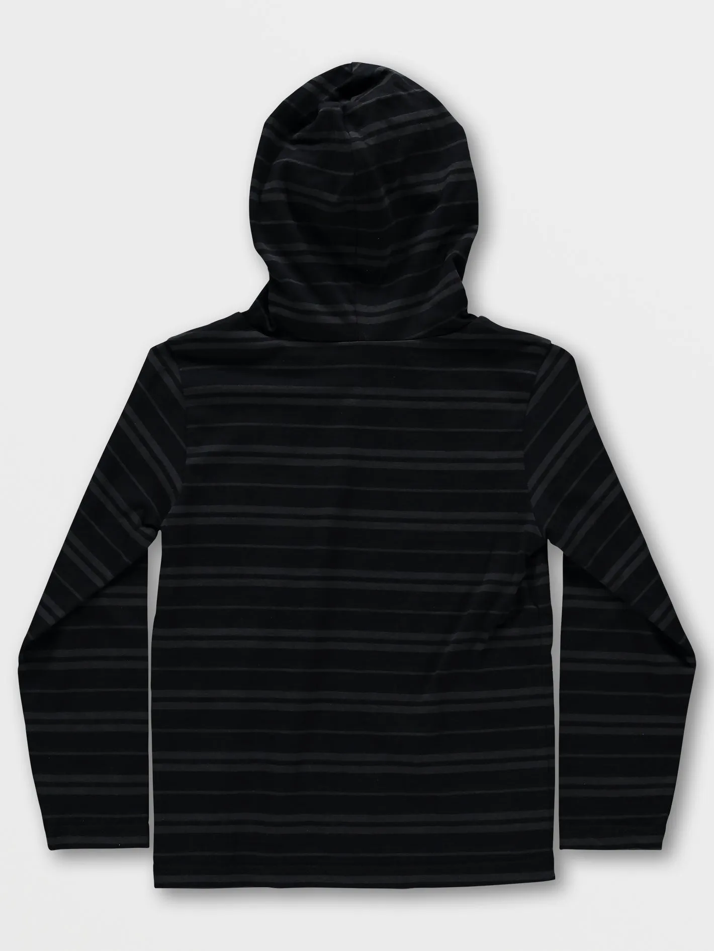 Little Boys Parables Striped Hooded Shirt - Black